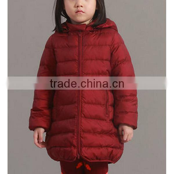 2015 New Fashion Kid Long Duck Down Jacket