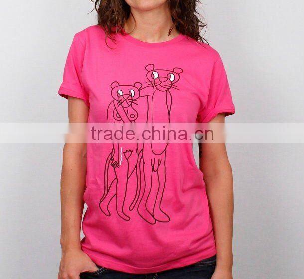 WOMENS T SHIRT WITH CROCHET FLOWER