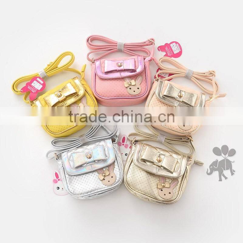 S66049A PU leather candy color children bag mini messenger bag