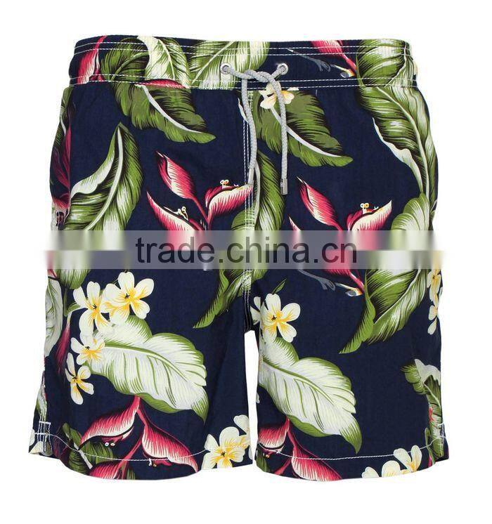 Hot plant beach floral printing custom board shorts