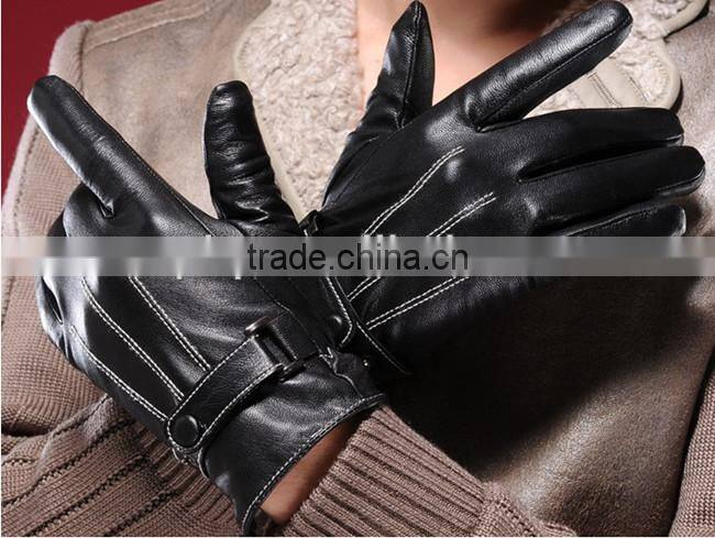 new fashion design men leather gloves wholesale