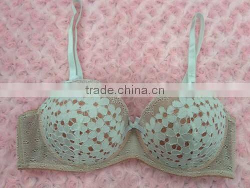 Europe lady sexy gathered lingerie bra sets lace bandage bra sets