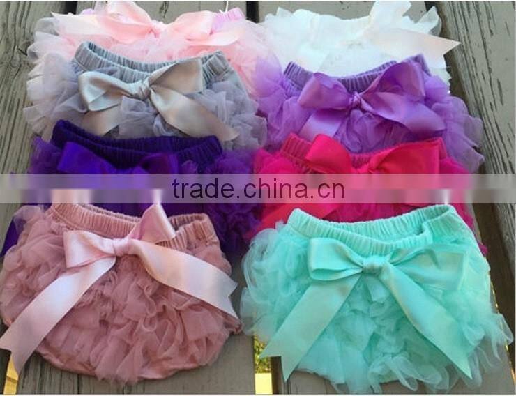 cotton Bloomer Ruffles Baby Diaper Cover With Ribbon Bows For Kids Floral Victoria Popular Flower Ruffle Baby Bloomer