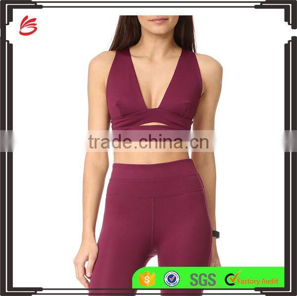 2017 Custom Women Yoga Sport Suit Bra Set 2 Piece Female Fitnees Gym Lightweight Sportswear Sexy Running Workout Clothes