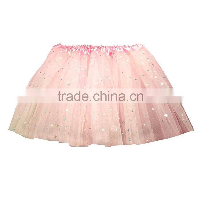 Wholesale summer tulle dress chiffon skirt polyester tutu glitter tulle baby skirt