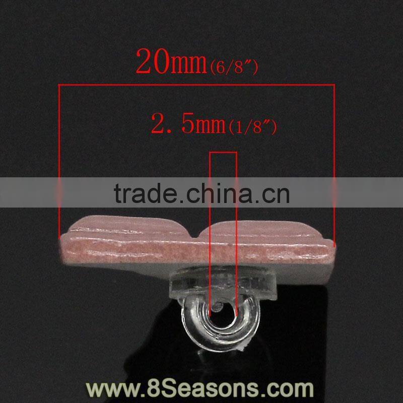 Chocolate Coffee "MILK" Carved Resin Sewing Shank Buttons