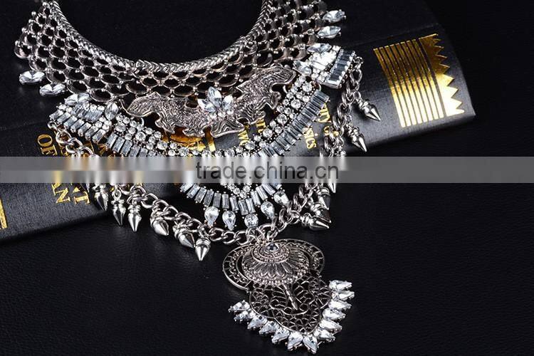 Unique fashion design beautiful lotus flower pendant necklace sliver plated