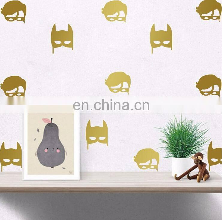 Superhero Mask Ins Style Vinyl Mini Wall Sticker Children Room Home Decoration Mural Roon Decal