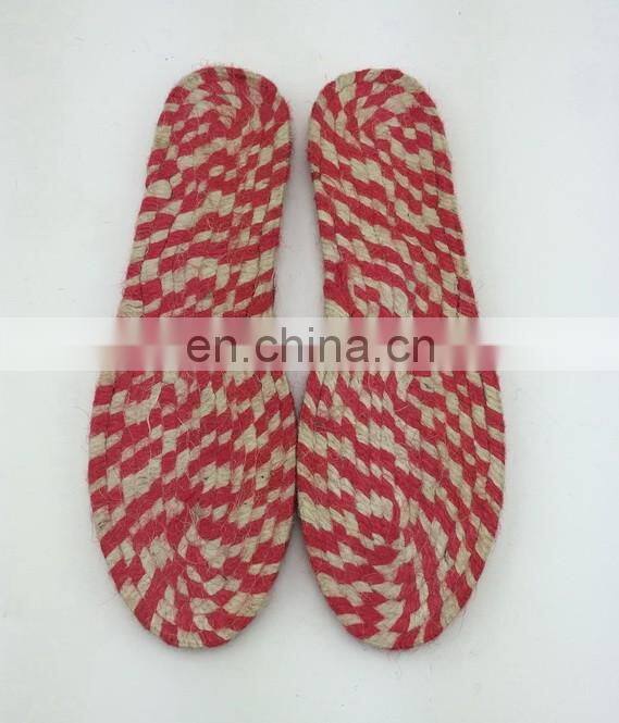 Wholesale shoes sole for espadrilles jute outsole hemp rope sole 2017