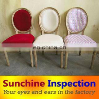 Plastic table and chairs inspection quality control service