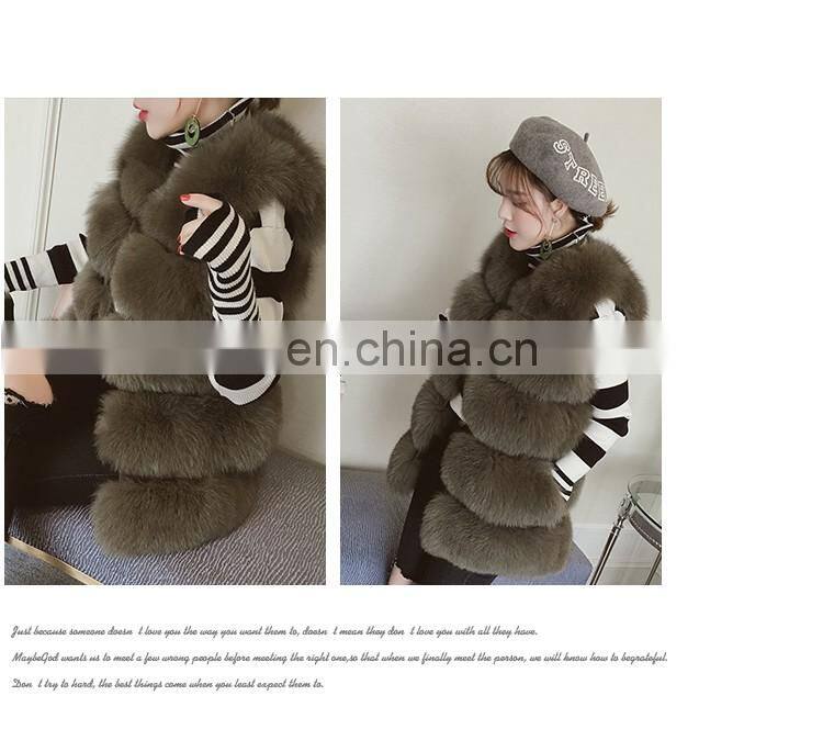 2016 Top Quality Wholesale Real Fur Vest Natural Fox Fur White Vest