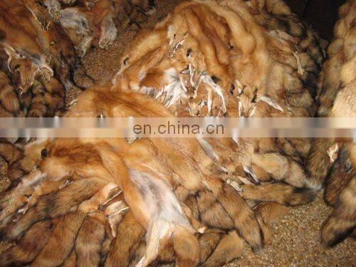 100% Real Tanned Red Fox Fur Skin/ Red Fox Fur Pelt For Garment