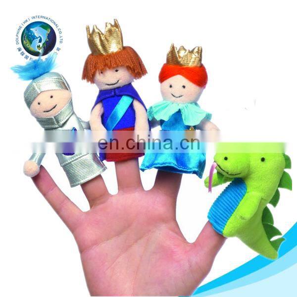 Educational baby toy doll finger puppet fashion cheap custom soft plush finger puppet and story