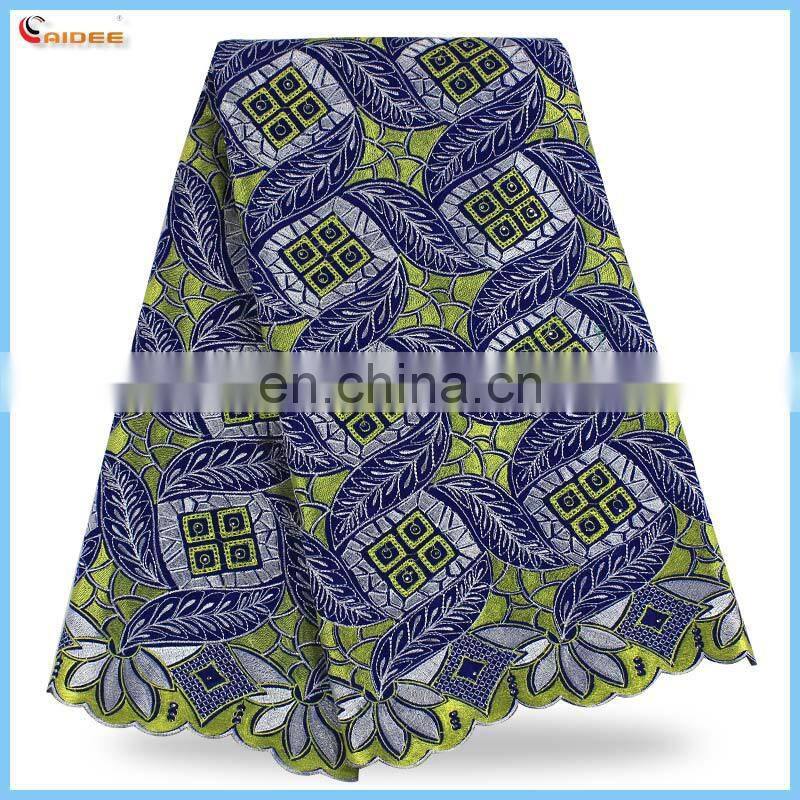 wholesale voile african lace fabric white+red LS1573028