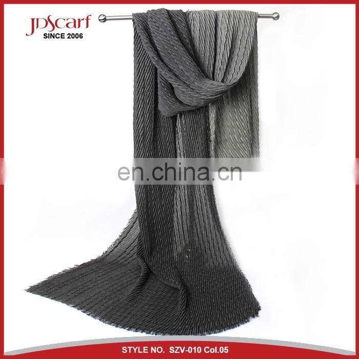 Alibaba supply new colourful wrinkled fabric china scarf