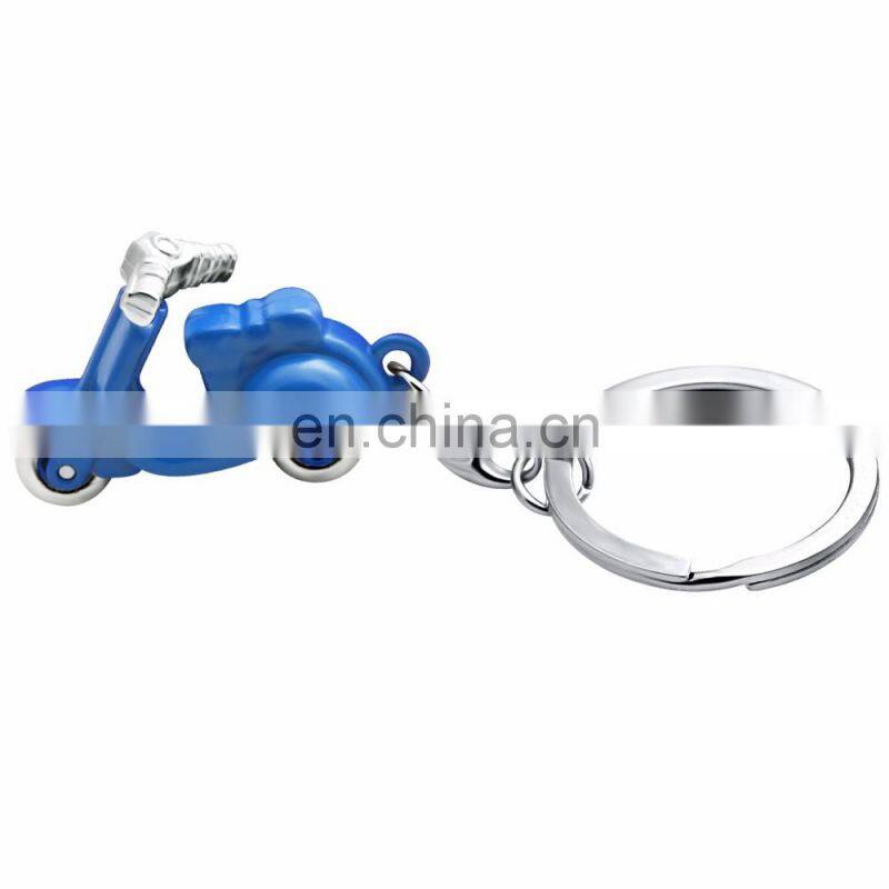 Custom fashion 3D metal motorcycle keychain for personalized gifts