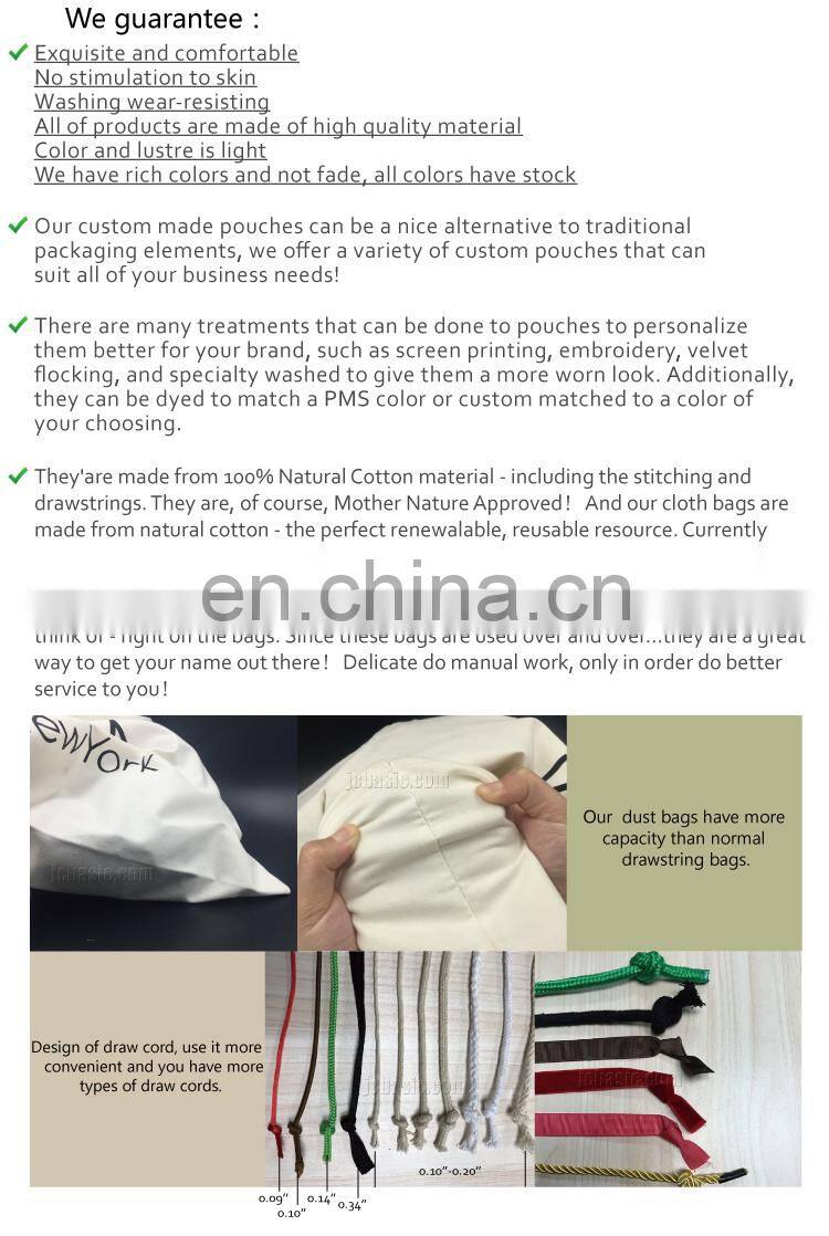 custom gold logo drawstring pouch bags dust bag with two strings