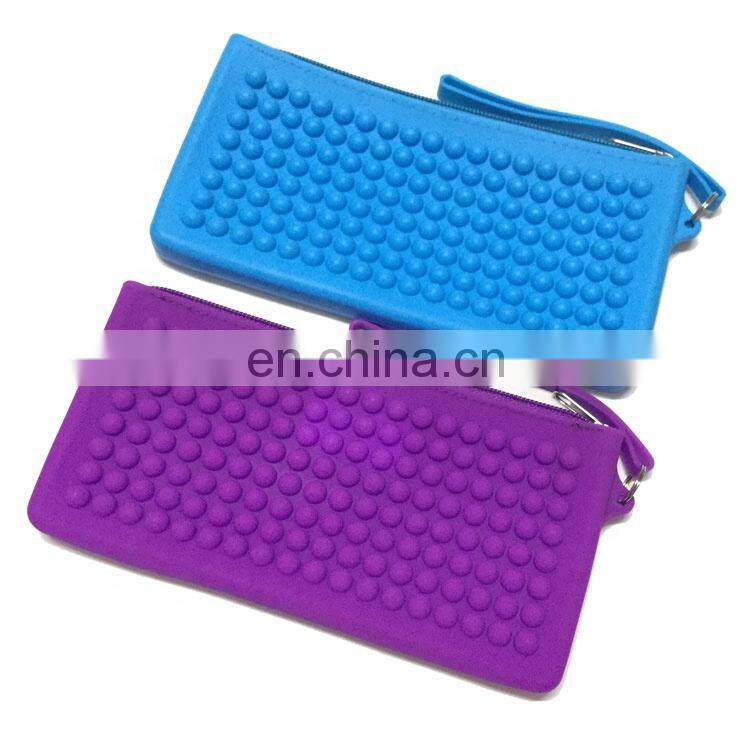 Silicone Zip Pouch Wallets Coin Purse Bags Pencil Case Gifts Box Women Travelling Pouch