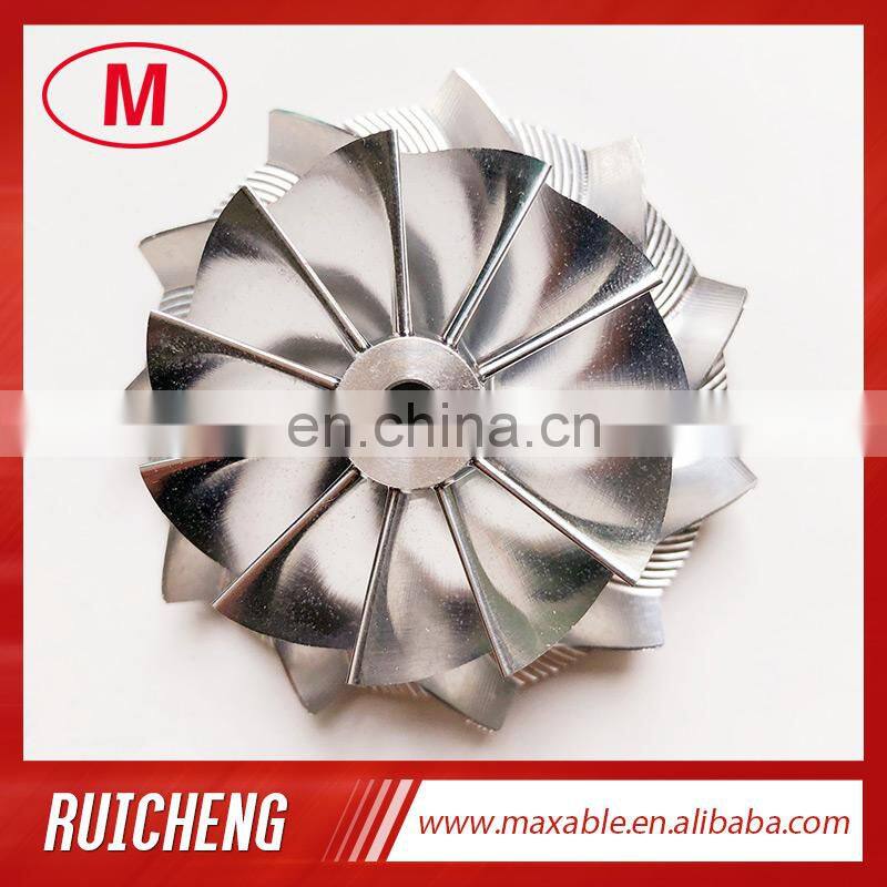 TD04 45.47/60.48mm 11+0 blades high performance turbocharger milling/aluminum 2618/billet compressor wheel
