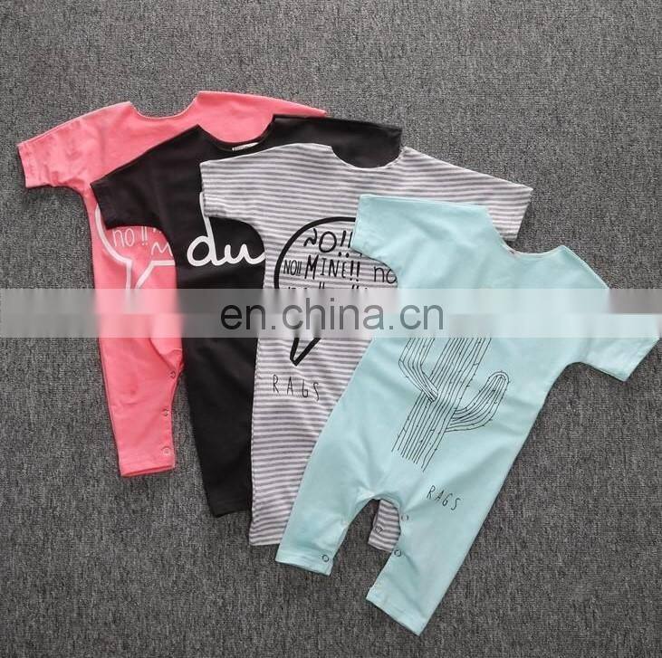 Multi Colors Printed Newborn Baby Rompers Short Sleeve Baby Infant Bodysuit