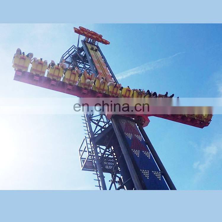 thrilling shock drop fun fair rides extreme tower for hot selling
