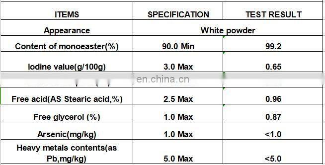 Chemical Auxiliary Agent GMS Monoglyceride for food package