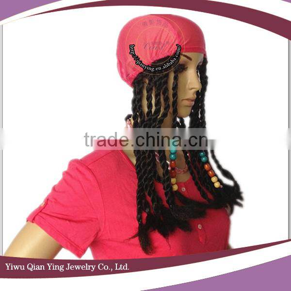 fashion braid pink synthetic wigs cap