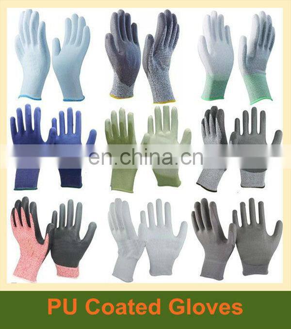 Cheap Yellow Palm Coated Nitrile Working Gloves With Interlock Lining