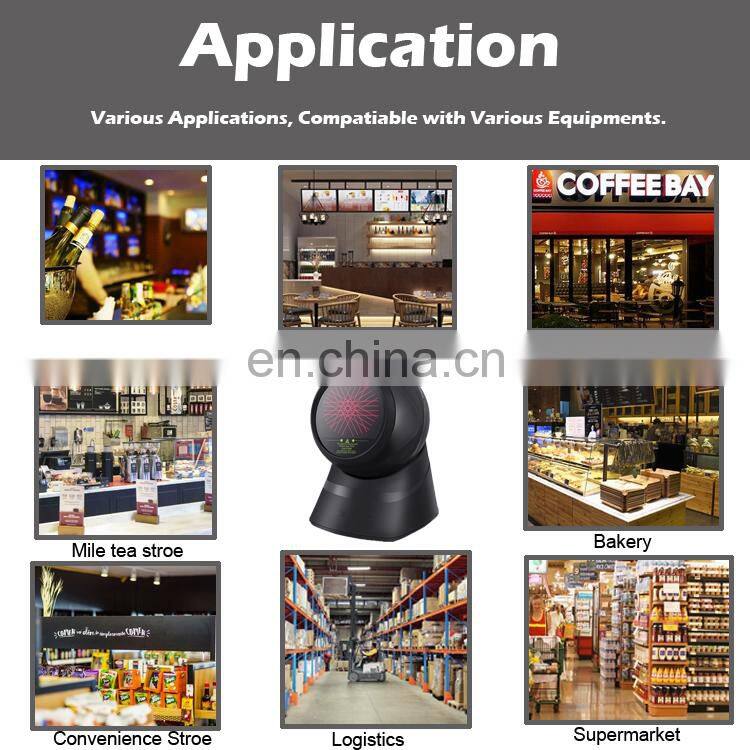 USB Desktop 1D Wired Omnidirectional laser barcode scanner