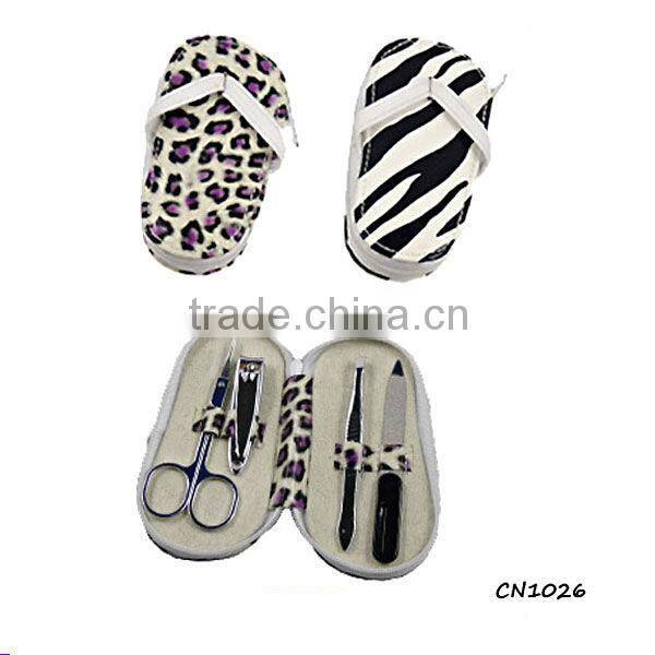 Stainless steel gold color shoe shape manicure sets