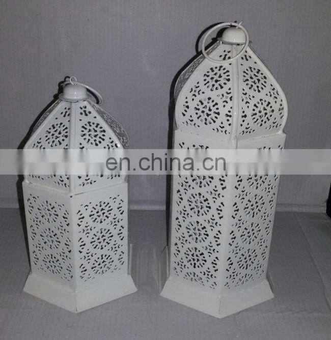 zinc plated rounded hanging lanterns