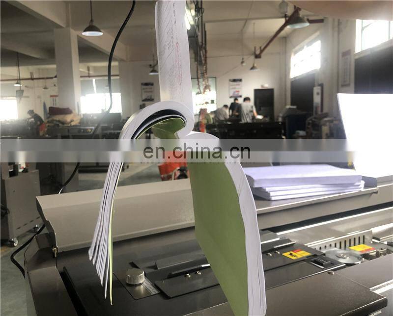 UK5 semi automatic Hot thermal glue spine book binder, hotmelt eva glue notebook binding machine