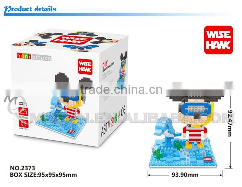 Mini Qute Kawaii WISE HAWK 5 styles Marvel avenger cartoon mouse plastic building blocks brick model educational toy