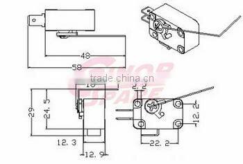 Direct Factory Price latest micro switch with three pins