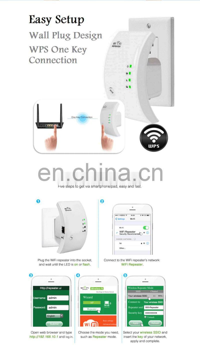 SDS1260 ALLINGE Wireless Wifi Repeater Wifi Range Extender 300Mbps Network Wi fi Amplifier Signal Booster Repetidor Wifi Access Po