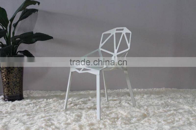 Replica Italian Design red color Aluminum stacking Konstantin Grcic Chair one for restaruantcafe and cafe or garden