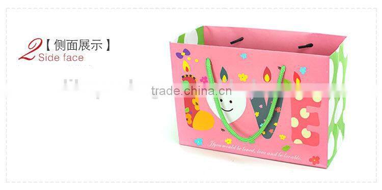 lovely pink candle pattern boutique big paper shopping bag
