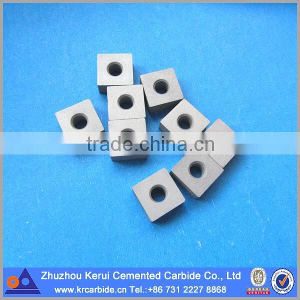 Cemented tungsten carbide cutter and insert for stone cutting in chain saw machine