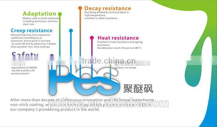 water soluble PTFE 2 layer non-stick coating for cookware