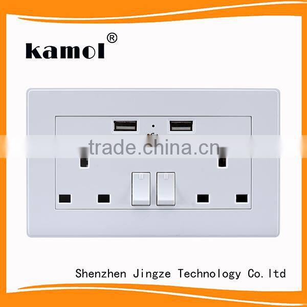 uk wall socket usb oem white color