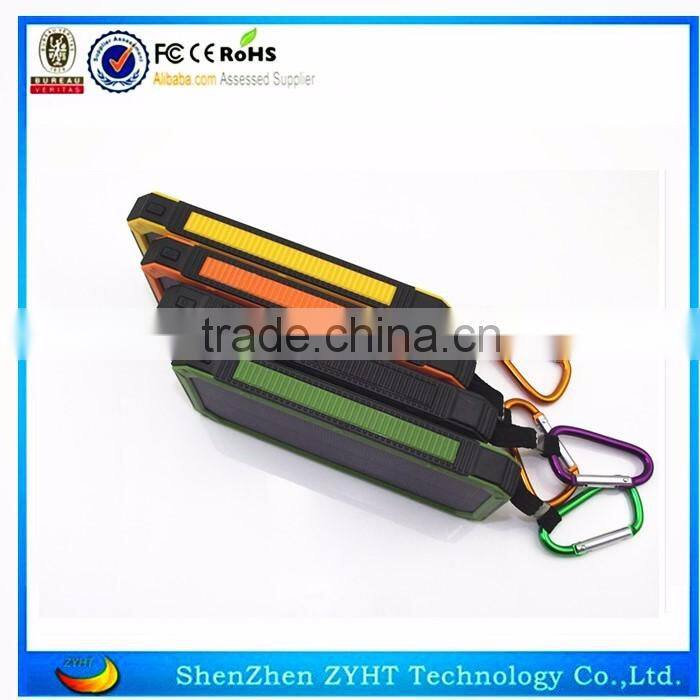 2016 Factory price 10000mah/20000mah solar mobile charger solar power bank
