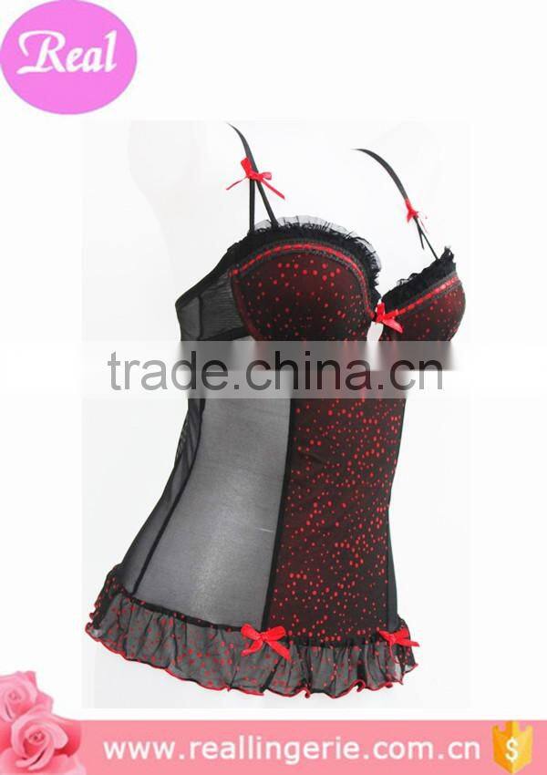 red dot black sexy lace mature woman lingerie,transparent sexy lingerie