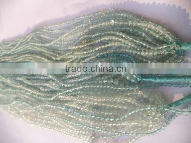 Aquamarine Round Beads