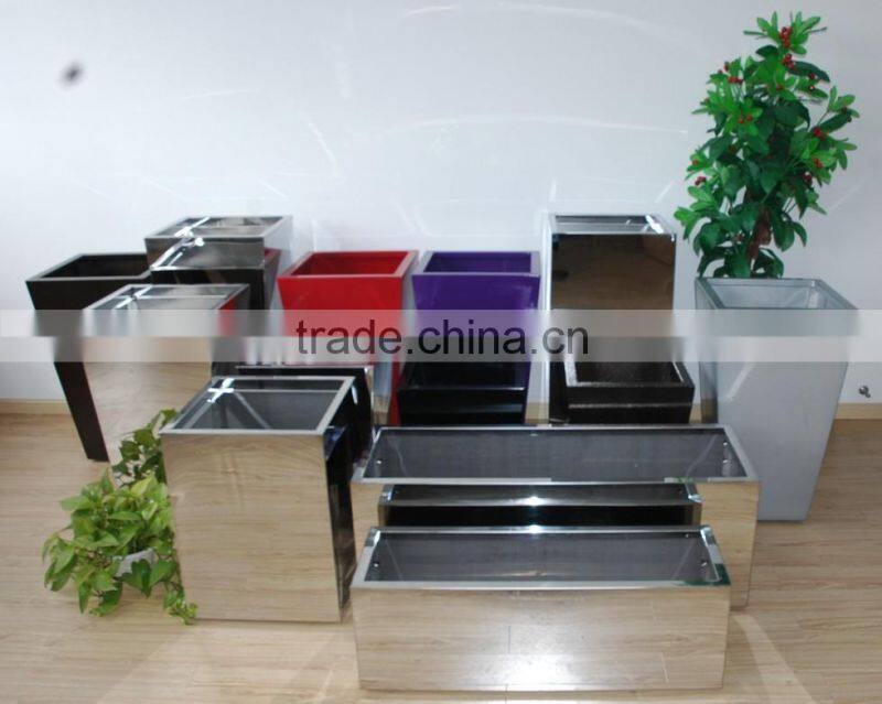 Audemar 2MM Thick Decorating Aluminum Bamboo Planter In Powder Coating Treatment