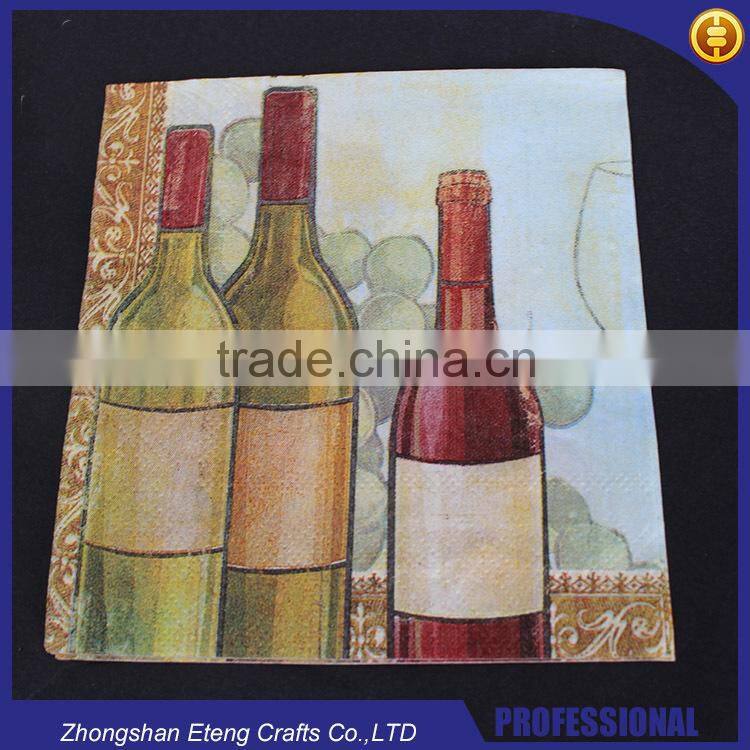 High definition printed paper napkin with custom made brand name