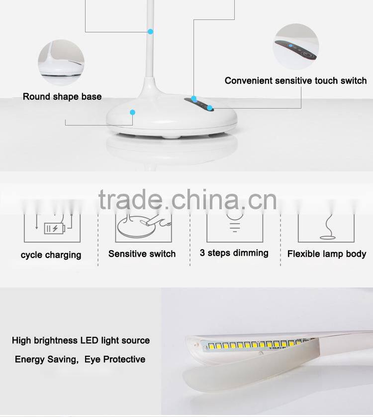 Rechargeab JK-853R USB Flexible LED Table light Desk lamp Reading lamp Book lamp Task lamp Work lamp light Night light Gift lig