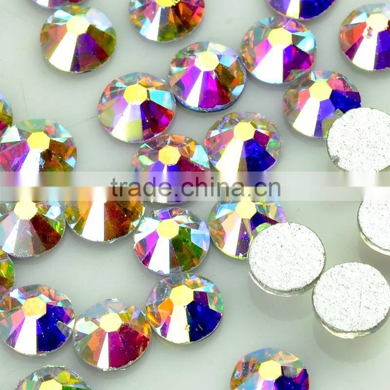 Wholesale 14 facets rhinestone flatbacks non hotfix, 14 cuts non hot fix crystal rhinestone for nail art