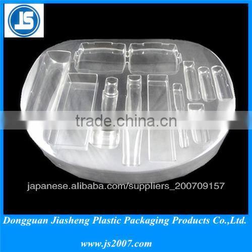 Custom Round Plastic Cosmetic Trays , Clear PVC Clamshell Blister Package
