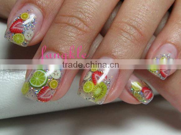 Halloween 3d nail art polymer clay fruit fimo canes