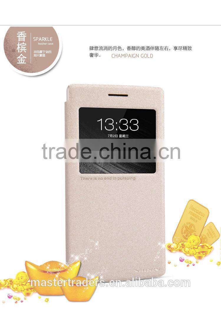 Origianl NILLKIN Sparkle Series Flip Luxury PU Leather Case Skin Back Cover For One Plus MT-2749